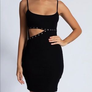 MESHKI - Alina Popper Front Bodycon Dress - Black - Size 2 - Never Worn